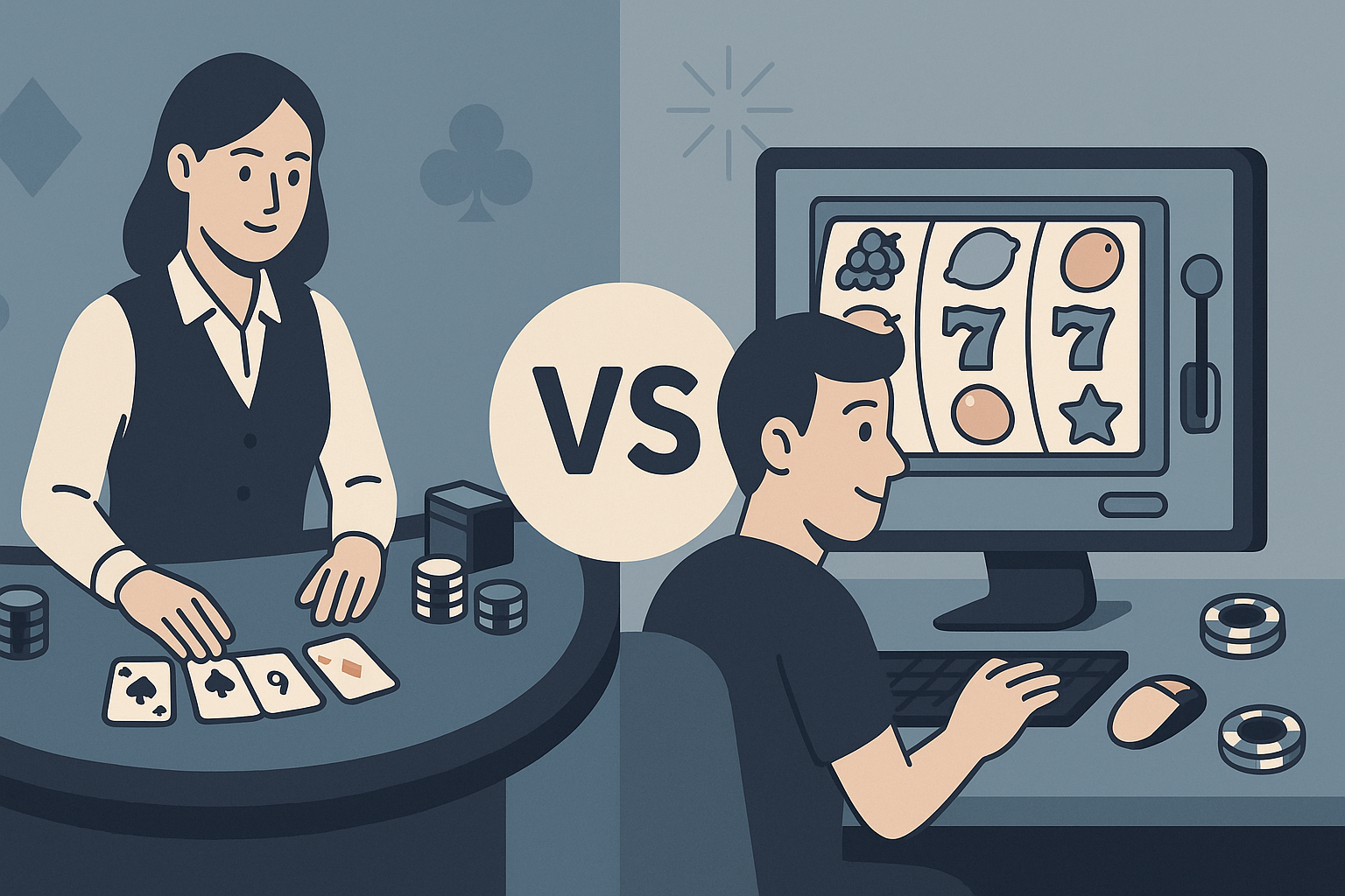 Live casino vs online slots which is better for beginners