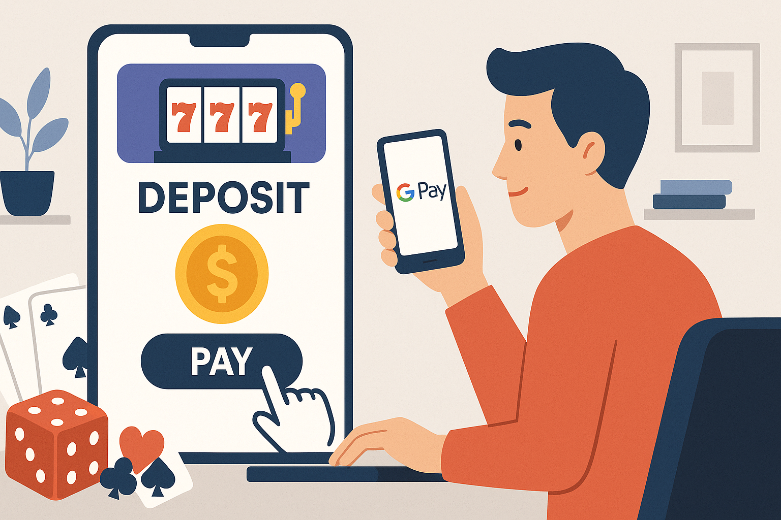How to deposit at an online casino with google pay