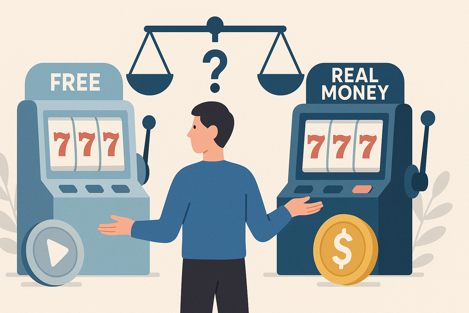 Free play mode vs real money mode comparison